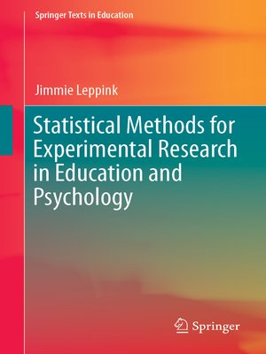 cover image of Statistical Methods for Experimental Research in Education and Psychology
